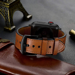 Breathable Leather Apple Watch Bands - 4 color options 38mm - 49mm -