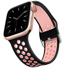 Breathable Silicone Apple Watch Bands - 19 color options 38mm - 49mm -