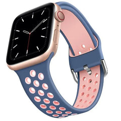 Breathable Silicone Apple Watch Bands - 19 color options 38mm - 49mm -