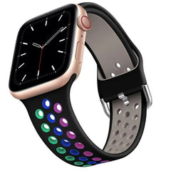Breathable Silicone Apple Watch Bands - 19 color options 38mm - 49mm -