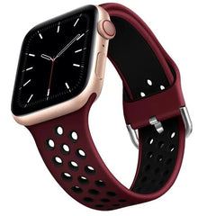 Breathable Silicone Apple Watch Bands - 19 color options 38mm - 49mm -