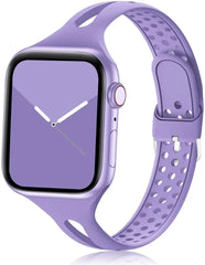 Breathable Silicone Apple Watch Bands - 27 color options 38mm - 49mm -