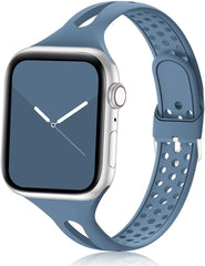 Breathable Silicone Apple Watch Bands - 27 color options 38mm - 49mm -