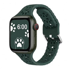 Breathable Silicone Apple Watch Bands - 27 color options 38mm - 49mm -