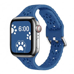 Breathable Silicone Apple Watch Bands - 27 color options 38mm - 49mm -