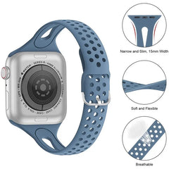 Breathable Silicone Apple Watch Bands - 27 color options 38mm - 49mm -