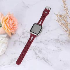 Breathable Silicone Apple Watch Bands - 27 color options 38mm - 49mm -