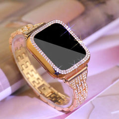 Case + Stainless Steel Metal Apple Watch Bands - 12 color options 38mm - 49mm -