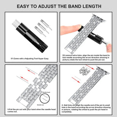 Case + Stainless Steel Metal Apple Watch Bands - 12 color options 38mm - 49mm -