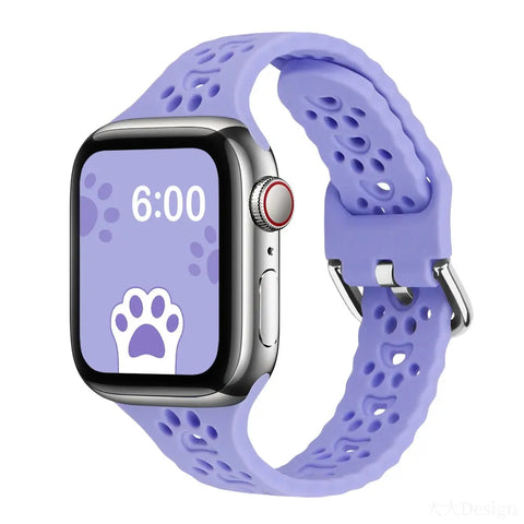 Dog Paw Silicone Apple Watch Bands - 16 color options 38mm - 49mm -