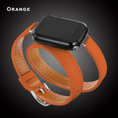 Double Wrap Leather Apple Watch Bands - 15 color options 38mm - 49mm -