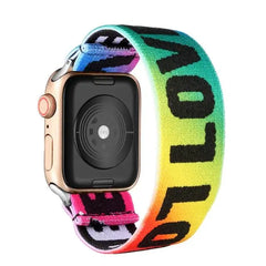 Elastic Nylon Apple Watch Bands - 32 color options 38mm - 49mm -