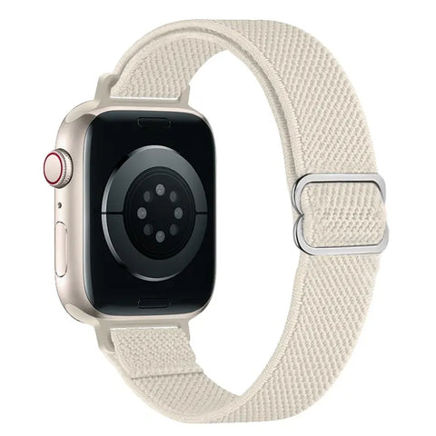 Slim Elastic Nylon Fabric Apple Watch Bands - 7 color options 38mm - 49mm -