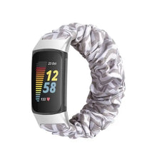 Load image into Gallery viewer, Elastic Scrunchie Fitbit Band For Charge 5 - 80 color options Axios Bands