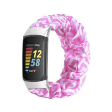 Load image into Gallery viewer, Elastic Scrunchie Fitbit Band For Charge 5 - 80 color options Axios Bands