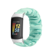 Load image into Gallery viewer, Elastic Scrunchie Fitbit Band For Charge 5 - 80 color options Axios Bands