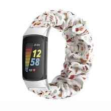 Load image into Gallery viewer, Elastic Scrunchie Fitbit Band For Charge 5 - 80 color options Axios Bands