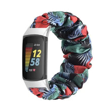 Load image into Gallery viewer, Elastic Scrunchie Fitbit Band For Charge 5 - 80 color options Axios Bands