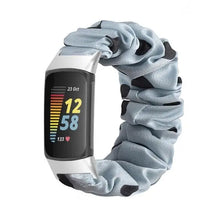 Load image into Gallery viewer, Elastic Scrunchie Fitbit Band For Charge 5 - 80 color options Axios Bands
