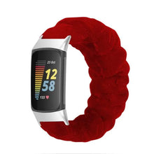 Load image into Gallery viewer, Elastic Scrunchie Fitbit Band For Charge 5 - 80 color options Axios Bands