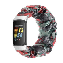 Load image into Gallery viewer, Elastic Scrunchie Fitbit Band For Charge 5 - 80 color options Axios Bands