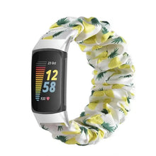 Load image into Gallery viewer, Elastic Scrunchie Fitbit Band For Charge 5 - 80 color options Axios Bands