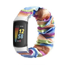 Load image into Gallery viewer, Elastic Scrunchie Fitbit Band For Charge 5 - 80 color options Axios Bands