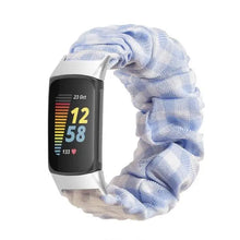 Load image into Gallery viewer, Elastic Scrunchie Fitbit Band For Charge 5 - 80 color options Axios Bands