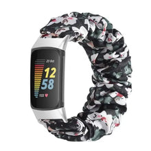 Load image into Gallery viewer, Elastic Scrunchie Fitbit Band For Charge 5 - 80 color options Axios Bands