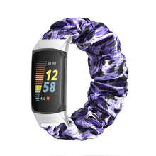 Load image into Gallery viewer, Elastic Scrunchie Fitbit Band For Charge 5 - 80 color options Axios Bands