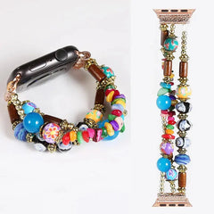 Fashion Beads Jewelry Bracelet Strap for Apple Watch Band - 36 Colors -