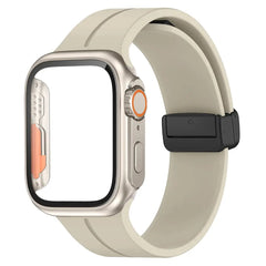 Glass+case+strap Magnetic Silicone Band -16 Color Options 40mm - 49mm -