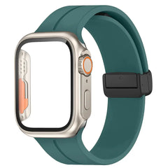 Glass+case+strap Magnetic Silicone Band -16 Color Options 40mm - 49mm -