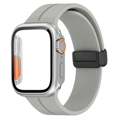 Glass+case+strap Magnetic Silicone Band -16 Color Options 40mm - 49mm -