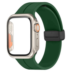 Glass+case+strap Magnetic Silicone Band -16 Color Options 40mm - 49mm -