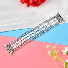 Load image into Gallery viewer, Ivory Pearl & Rhinestone Crystal Bracelet Strap for Apple Watch Band - 7 Colors Axios Bands