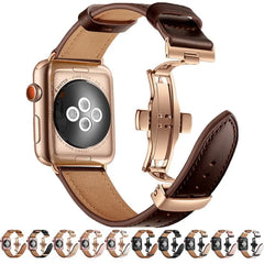 Leather Apple Watch Bands - 17 color options 38mm - 49mm -