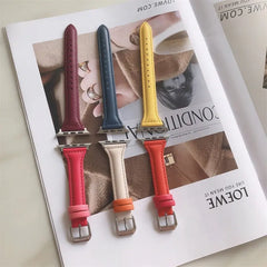 Leather Apple Watch Bands - 17 color options 38mm - 49mm -