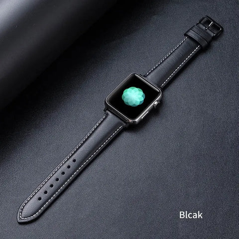 Leather Apple Watch Bands - 6 color options 38mm - 49mm -