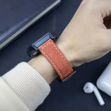 Load image into Gallery viewer, Leather Strap with Case & Screen Protector for Apple Watch Band - 14 colors Axios Bands