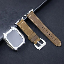 Load image into Gallery viewer, Leather Strap with Case & Screen Protector for Apple Watch Band - 14 colors Axios Bands