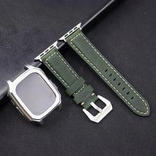 Load image into Gallery viewer, Leather Strap with Case & Screen Protector for Apple Watch Band - 14 colors Axios Bands