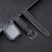 Load image into Gallery viewer, Leather Strap with Case & Screen Protector for Apple Watch Band - 14 colors Axios Bands