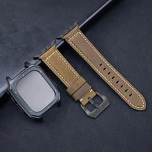 Load image into Gallery viewer, Leather Strap with Case & Screen Protector for Apple Watch Band - 14 colors Axios Bands