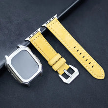 Load image into Gallery viewer, Leather Strap with Case & Screen Protector for Apple Watch Band - 14 colors Axios Bands