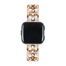 Load image into Gallery viewer, Leather & Steel Fitbit Band For Versa 3 / 4 - Sense 1 / 2 (15 color options) Axios Bands