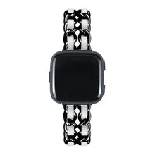 Load image into Gallery viewer, Leather & Steel Fitbit Band For Versa 3 / 4 - Sense 1 / 2 (15 color options) Axios Bands