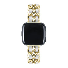 Load image into Gallery viewer, Leather & Steel Fitbit Band For Versa 3 / 4 - Sense 1 / 2 (15 color options) Axios Bands