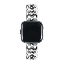 Load image into Gallery viewer, Leather & Steel Fitbit Band For Versa, Versa 2, Versa Lite - 15 color options Axios Bands