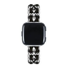 Load image into Gallery viewer, Leather & Steel Fitbit Band For Versa, Versa 2, Versa Lite - 15 color options Axios Bands